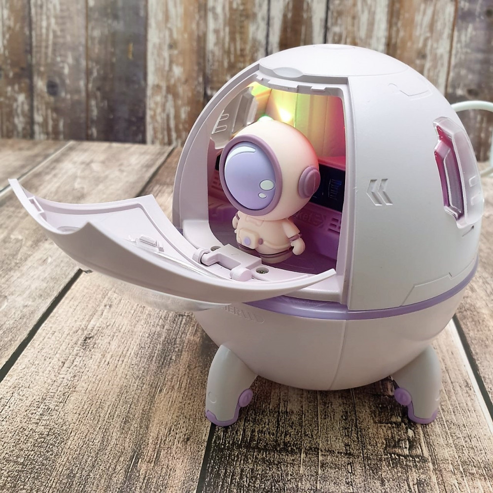 Ультразвуковой увлажнитель воздуха - игрушка Космический корабль Space Capsule Humidifier MJ046 Сиреневый - фото 7 - id-p207135006