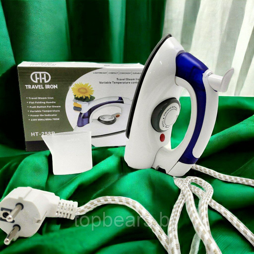 Портативный складной утюг Travel Iron HT-258B с керамическим покрытием - фото 5 - id-p207133096