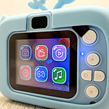 Детский цифровой мини фотоаппарат Childrens fun Camera (экран 2 дюйма, фото, видео, 5 встроенных игр) Розовый, фото 10