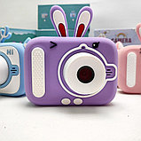 Детский цифровой мини фотоаппарат Childrens fun Camera (экран 2 дюйма, фото, видео, 5 встроенных игр) Голубой, фото 2