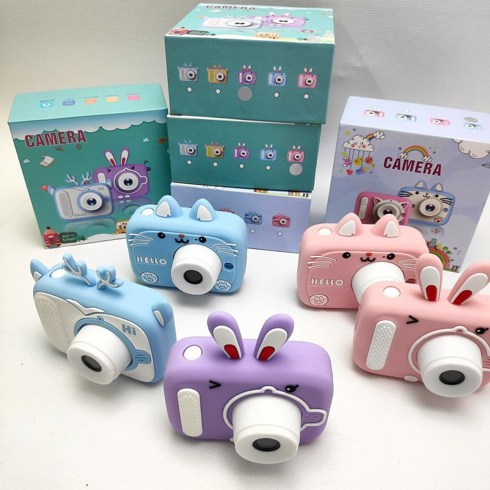 Детский цифровой мини фотоаппарат Childrens fun Camera (экран 2 дюйма, фото, видео, 5 встроенных игр) Голубой - фото 9 - id-p207134945