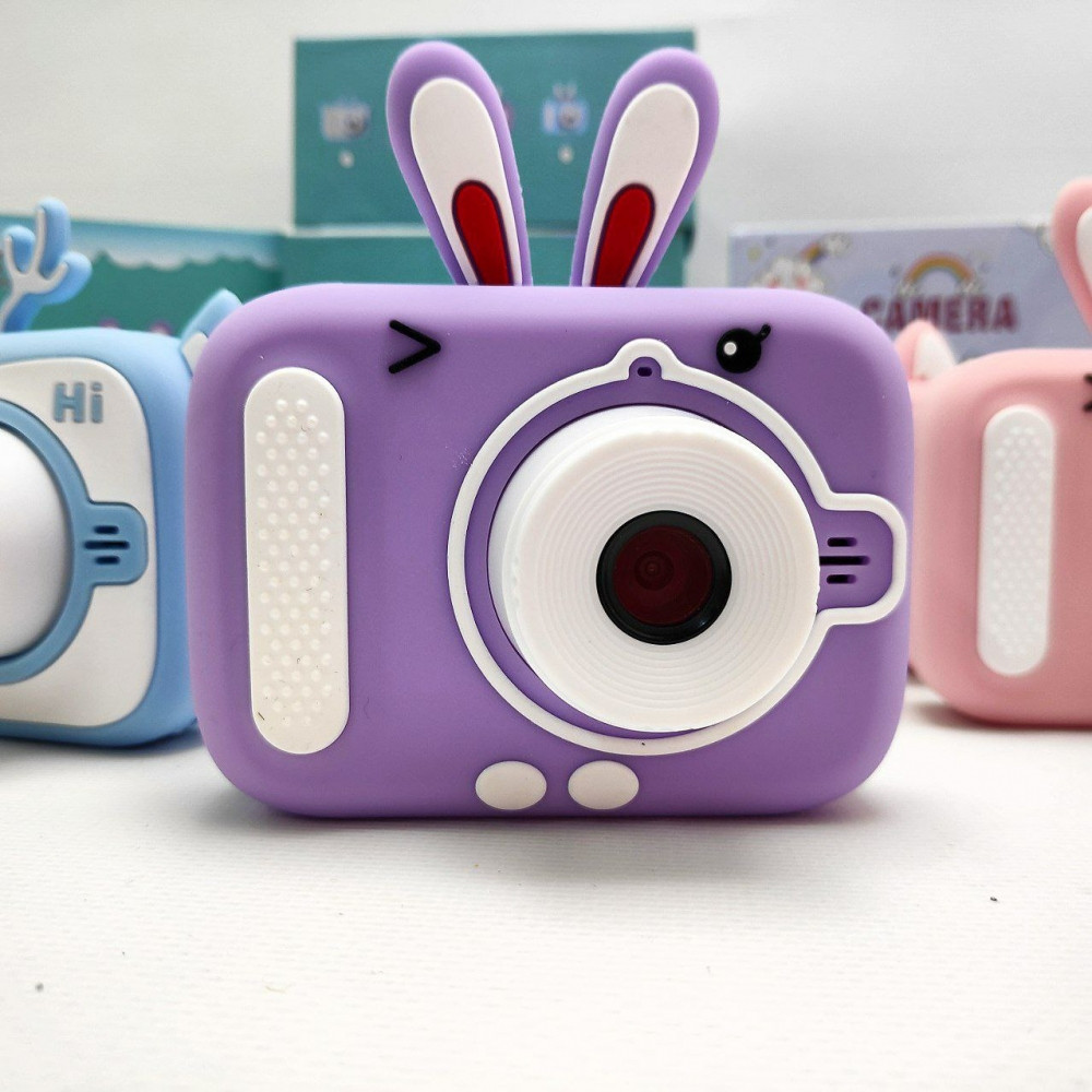 Детский цифровой мини фотоаппарат Childrens fun Camera (экран 2 дюйма, фото, видео, 5 встроенных игр) Розовый - фото 2 - id-p207134946