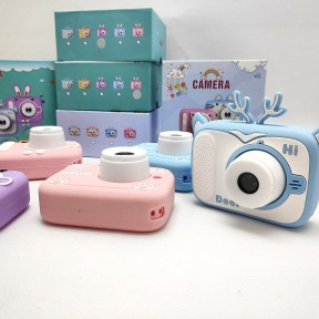 Детский цифровой мини фотоаппарат Childrens fun Camera (экран 2 дюйма, фото, видео, 5 встроенных игр) Голубой - фото 1 - id-p207134954