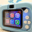 Детский цифровой мини фотоаппарат Childrens fun Camera (экран 2 дюйма, фото, видео, 5 встроенных игр) Голубой, фото 7