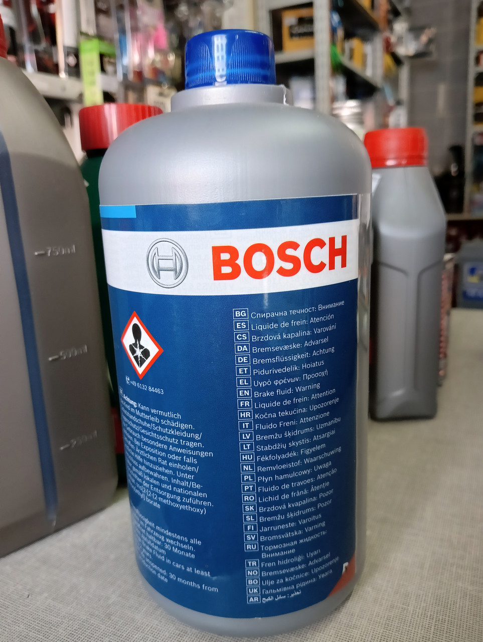 Тормозная жидкость Bosch DOT4 1987479107, 1L - фото 3 - id-p207140090