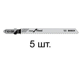 Пилка лобз. по дереву T101BR (5 шт.) BOSCH (пропил прямой, тонкий, аккуратный и чистый рез)