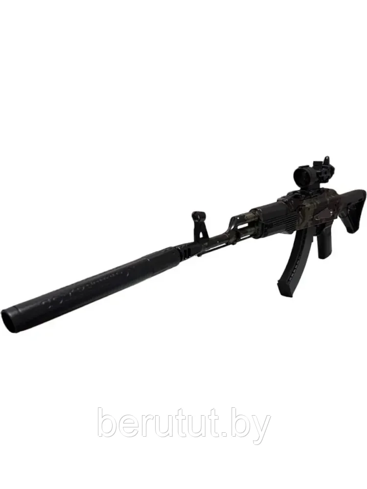 Штурмовая винтовка АК-74 на орбизе с оптическим прицелом / детский автомат с аккумулятором - фото 7 - id-p207144812