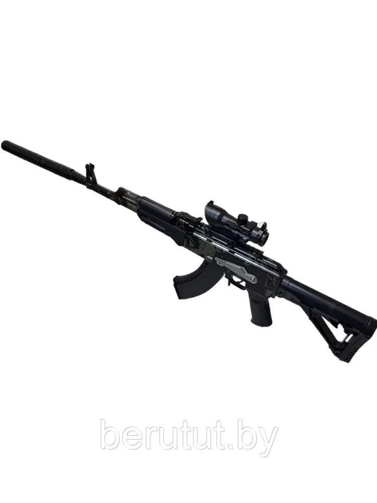 Штурмовая винтовка АК-74 на орбизе с оптическим прицелом / детский автомат с аккумулятором - фото 3 - id-p207144812