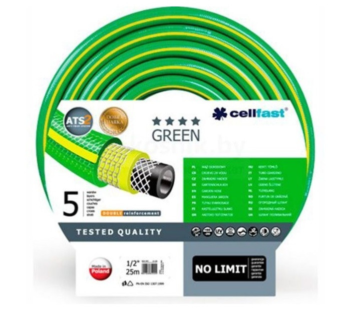 Шланг поливочный Cellfast Green 15-102 (1/2", 20 м) - фото 1 - id-p207137834