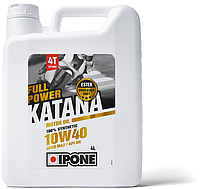 Масло IPONE FULL POWER KATANA 10W40 моторное для мотоциклов,100% Synthetic with Ester, 4 литра