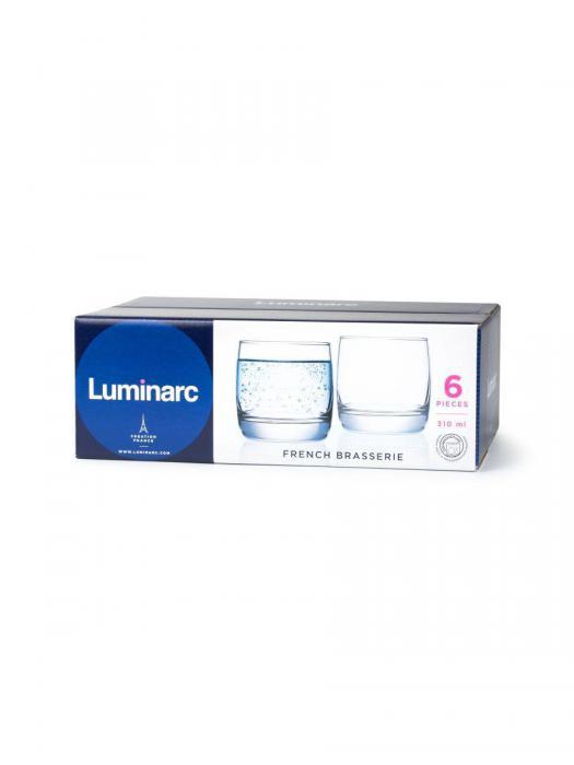 Набор стаканов бокалов для сока виски воды коньяка Luminarc 6 штук стекло с двойным дном - фото 8 - id-p207001950