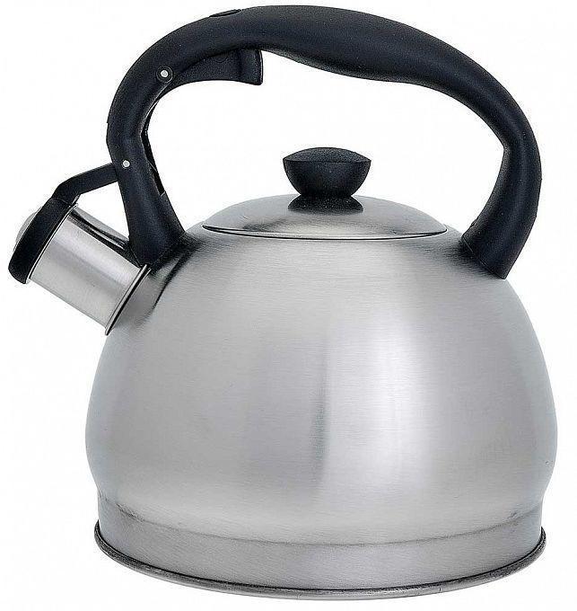 Чайник со свистком для газовой и индукционной плиты 2 литра нержавеющая сталь WEBBER BE-0578 - фото 1 - id-p205481988