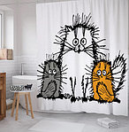 Фотоштора в ванную Joy Textile 180*200 см, «Мохнатые коты»