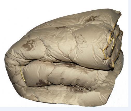 Одеяло верблюжье двуспальное ЮТА-ТЕКС 1501 зимнее теплое стеганое из верблюжьей шерсти 180х205см
