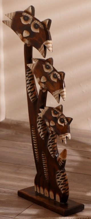 Сувенир деревянный «Сима-Ленд» 50*17*6 см, «Три кота с бакенбардами» - фото 2 - id-p207149033