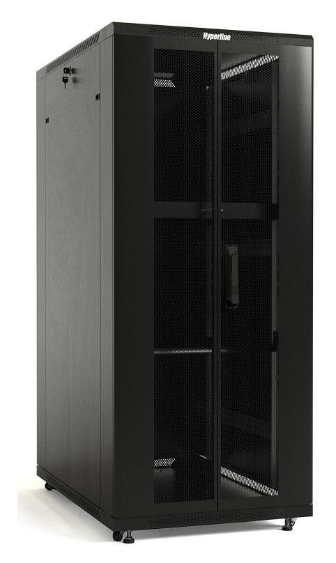 Шкаф напольный 19-дюймовый 42U Hyperline TTB-4288-DD-RAL9004 - фото 1 - id-p203915907