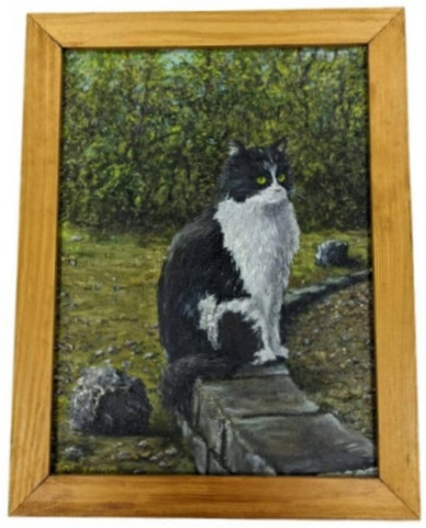 Картина «Кот» (Джонс А.С.) 40*30 см, холст, масло (живопись) - фото 1 - id-p207149369