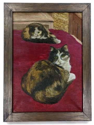 Картина Tabby Cats (Джонс А.С.) 40*30 см, холст, масло (живопись)