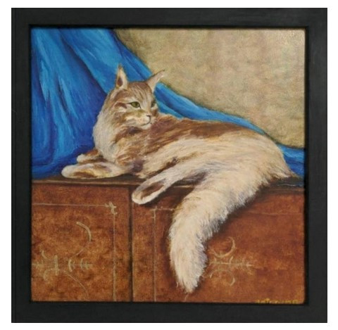 Картина «Великолепный кот» (Джонс А.С.) 30*30 см, холст, масло (живопись) - фото 1 - id-p207149383