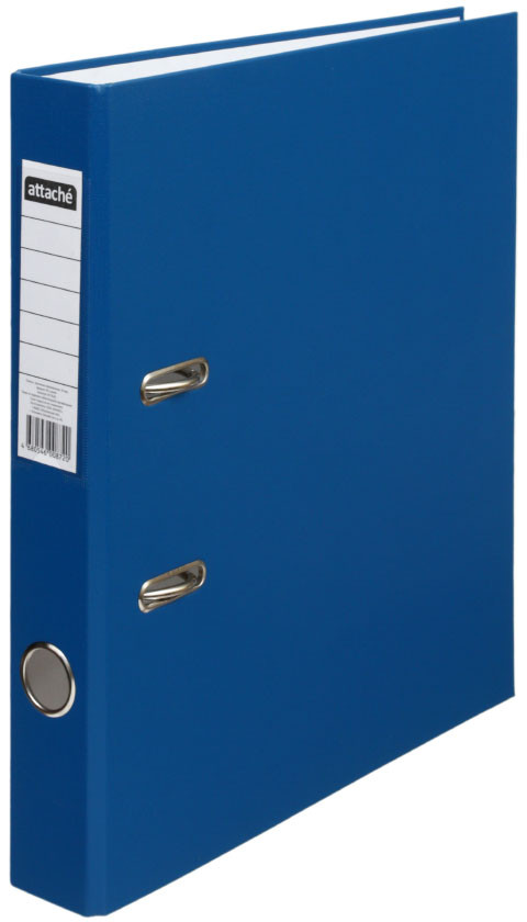 Папка-регистратор Attache Economy с односторонним ПВХ-покрытием корешок 50 мм, синий - фото 3 - id-p207149393