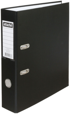 Папка-регистратор Attache Economy с односторонним ПВХ-покрытием корешок 75 мм, черный - фото 2 - id-p207149395