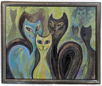 Картина «Лунная семья» (Губаревич И.В.) 40*50 см, оргалит, акрил