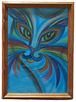 Картина «Небесный кот» (Губаревич И.В.) 30*21 см, бумага, цветные карандаши