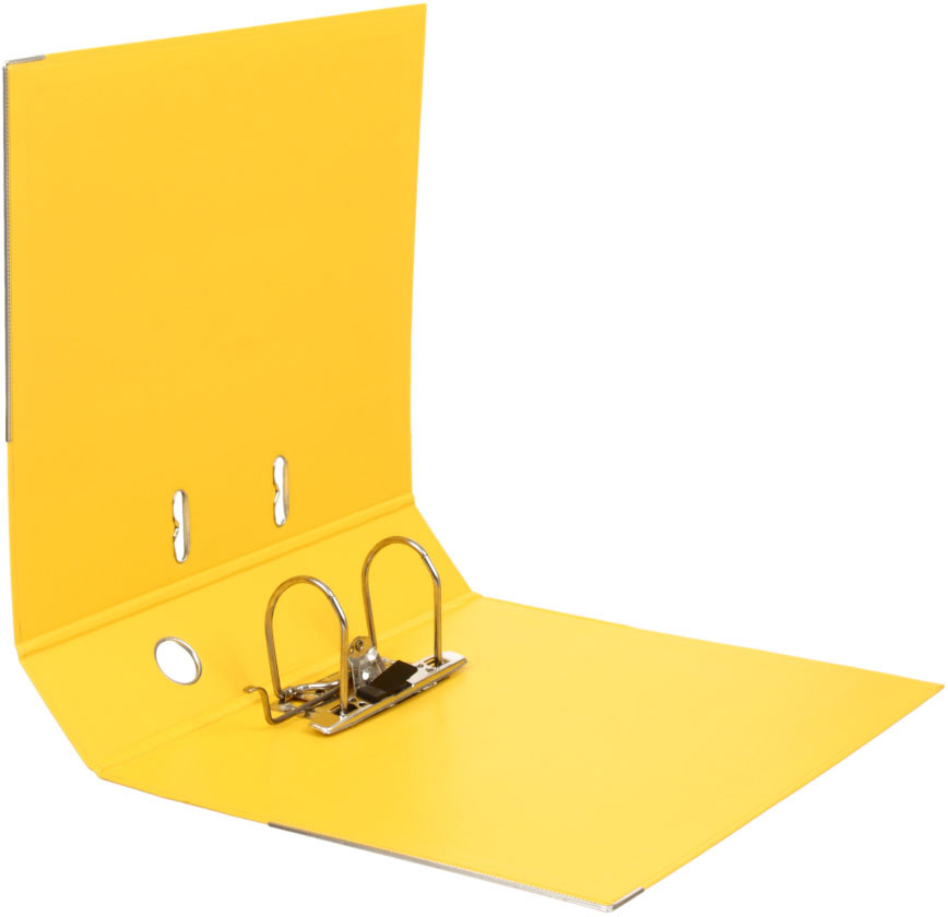 Папка-регистратор Attache Standart с двусторонним ПВХ-покрытием корешок 70 мм, желтый - фото 1 - id-p207149541