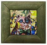 Картина «Кот в бабочке» (Кульша П.) 15*15 см, холст, акрил