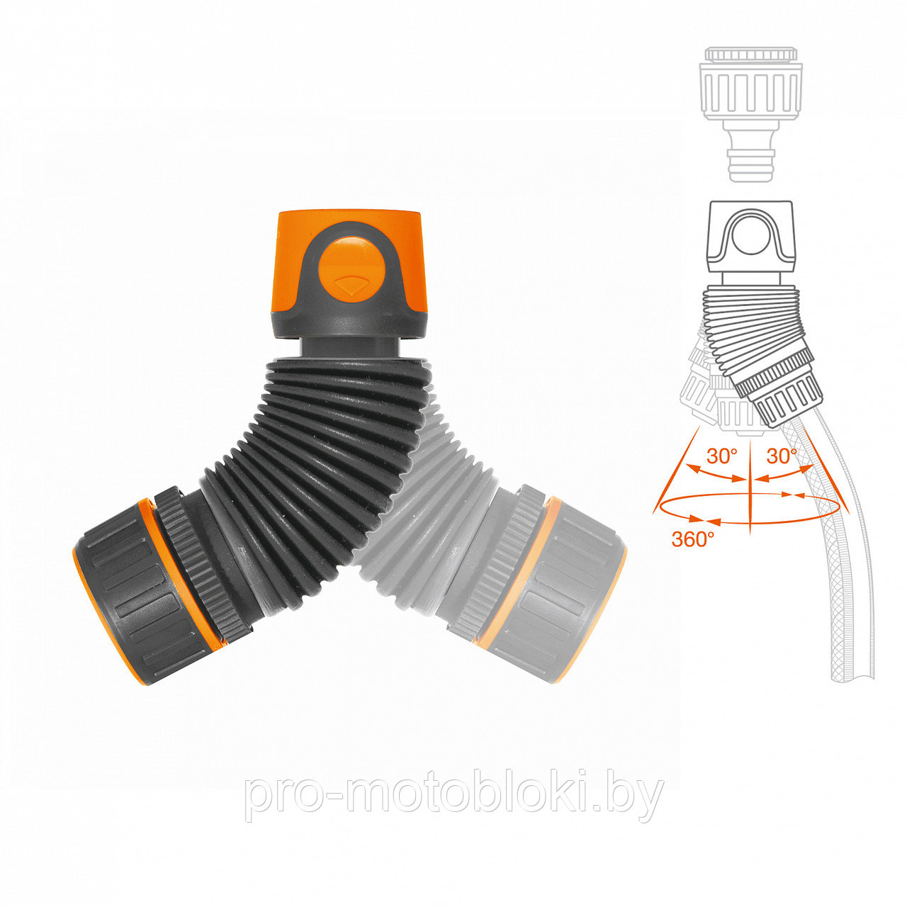 Коннектор для шланга гибкий 5/8 " - 3/4" DAEWOO DWC 2819 - фото 1 - id-p207198007