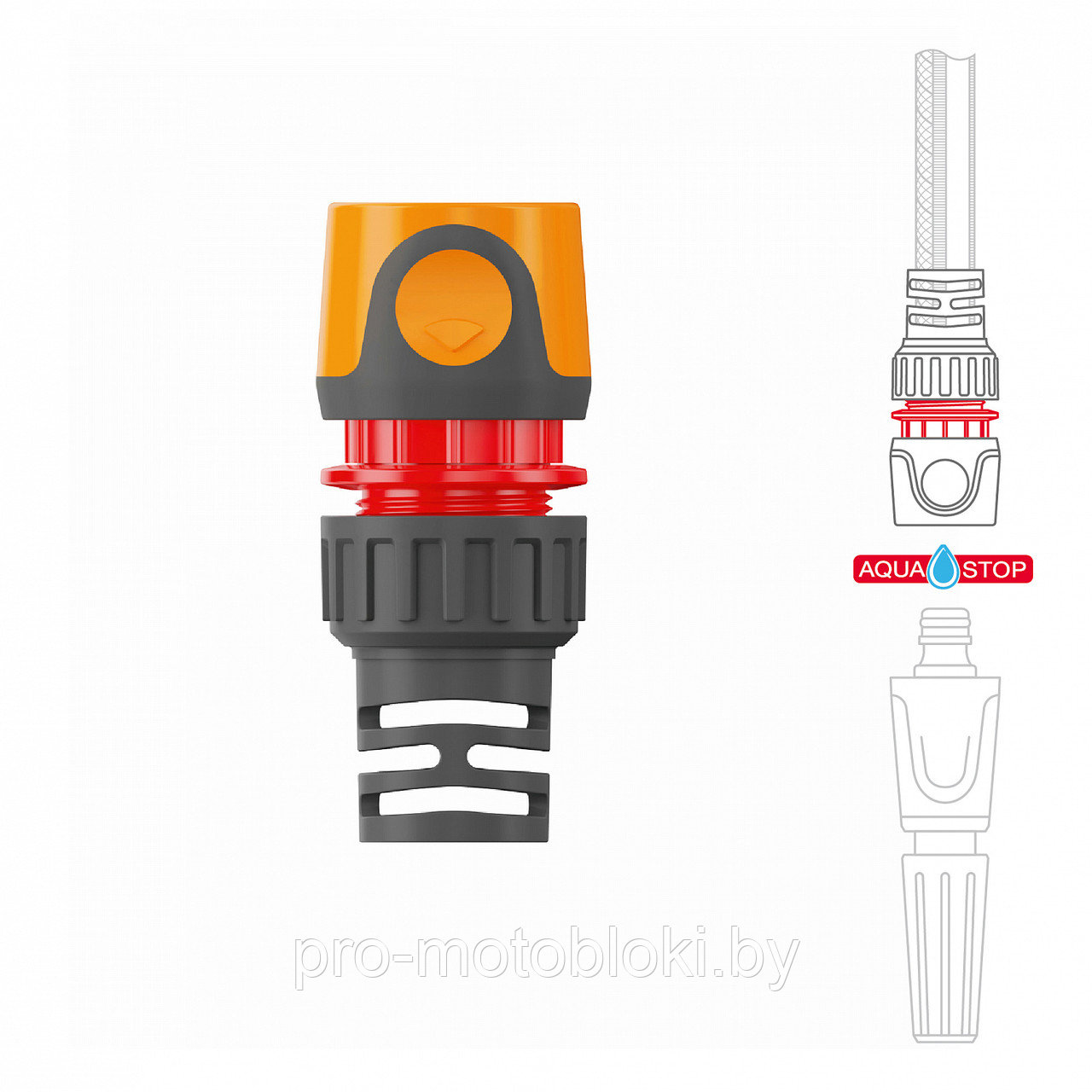 Коннектор для шланга с аквастопом 1/2 " - 5/8" DAEWOO DWC 2515 - фото 1 - id-p207198008