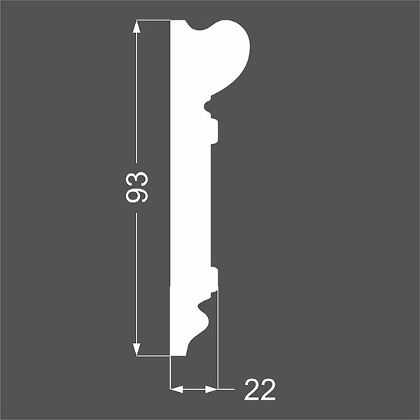 Дверной наличник МДФ грунтованный под покраску D 2.93.22 Ликорн 93×22 мм - фото 3 - id-p207231771