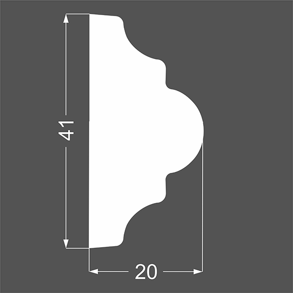 Молдинг настенный МДФ грунтованный под покраску М 3.41.20 Ликорн 41×20 мм - фото 2 - id-p207232612