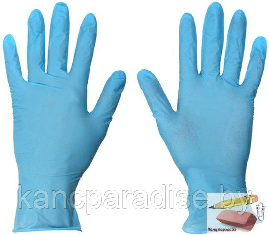 Перчатки нитриловые текстурированные на пальцах A.D.M. Стандарт, р-р S, 100шт/кор., синие, арт.SEMP001N - фото 2 - id-p207239867
