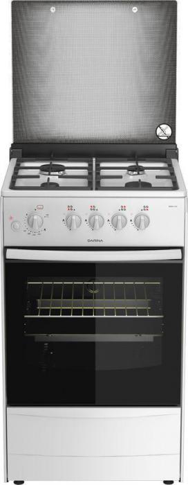 Газовая плита Darina 1B1 GM 441 018 W, газовая духовка, чугун, белый и черный