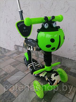 Детский самокат с сиденьем и ручкой Scooter 5 в 1  арт. 4110P, фото 2