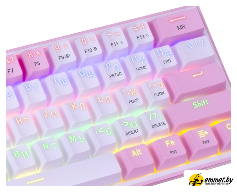 Клавиатура Redragon Fizz (розовый/белый) - фото 4 - id-p207241835