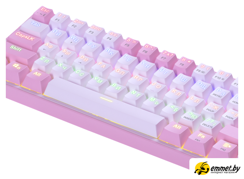 Клавиатура Redragon Fizz (розовый/белый) - фото 5 - id-p207241835