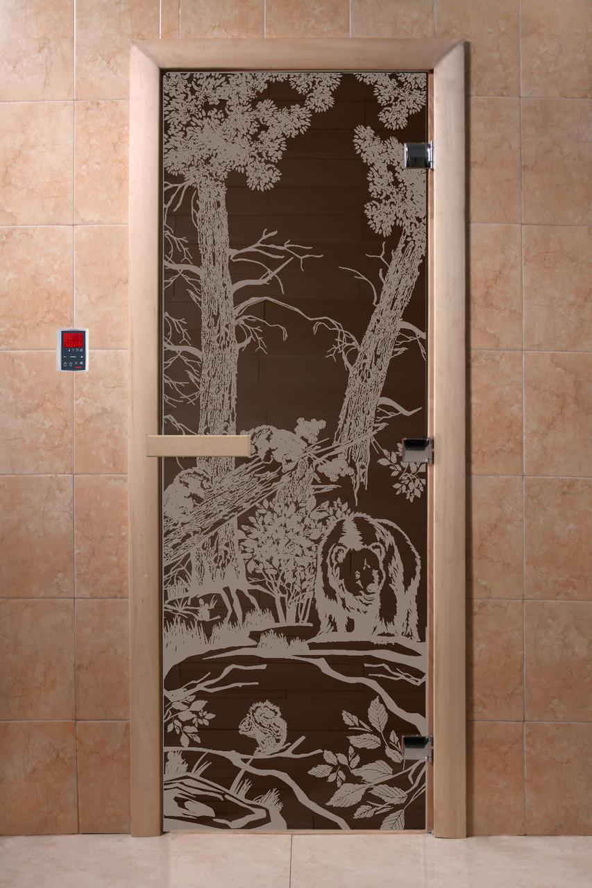 Дверь для саун «Мишки в лесу» - фото 4 - id-p28860604