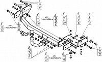 Прицепное устройство (фаркоп) Kia Rio X-line (2017 - 2024) 91005A