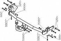 Прицепное устройство (фаркоп) Kia Rio 3 (2011 - 2017) 90910A