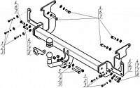 Прицепное устройство (фаркоп) Citroen Spacetourer (2016 - 2019) 91602A