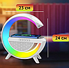 Портативная Bluetooth колонка-ночник с беспроводной зарядкой для телефона НМ-2301 (LED- подсветка, FM-радио), фото 7