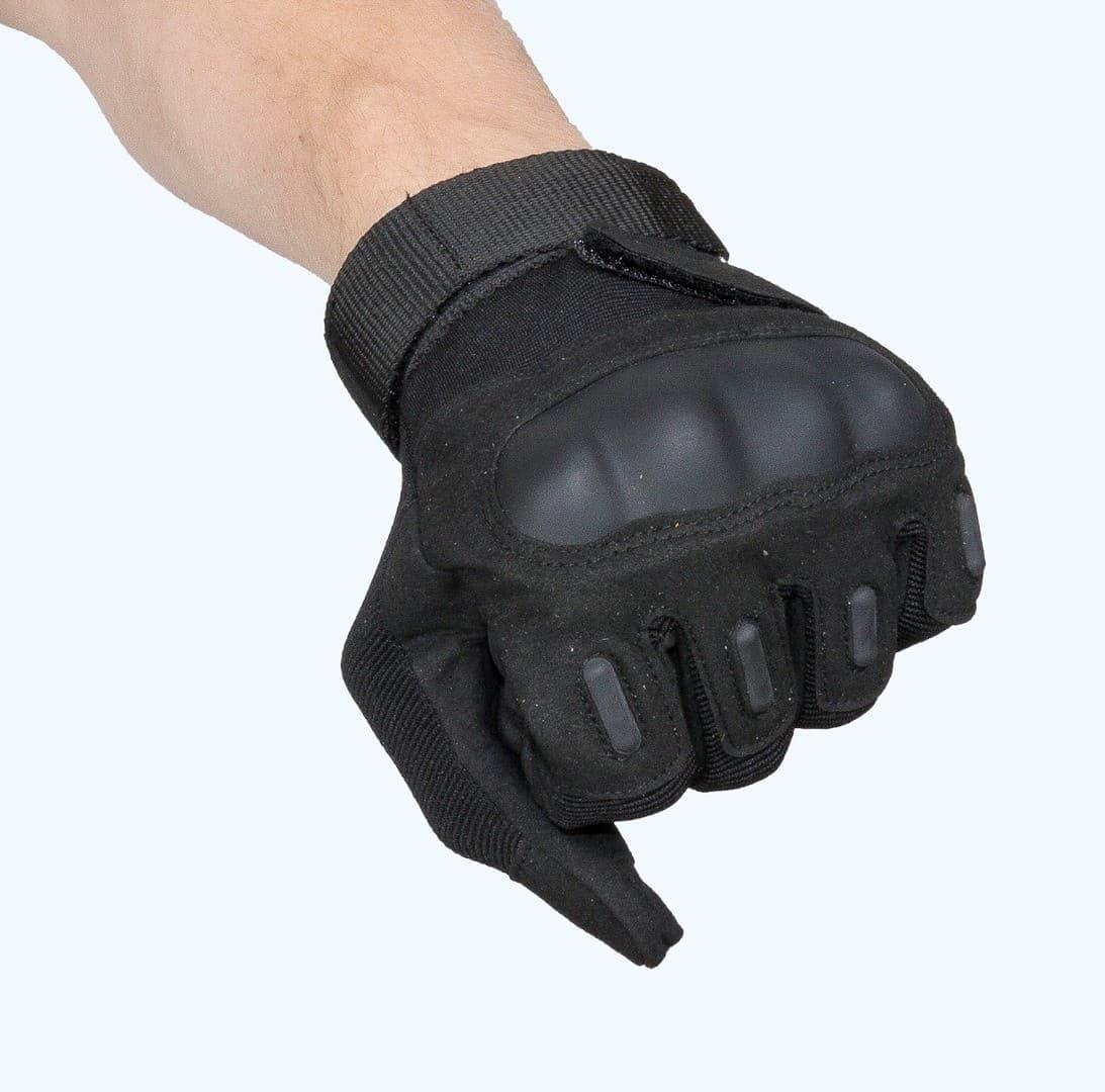 Перчатки Tactical PRO с двумя застежками (black). Размер L - фото 3 - id-p207263273