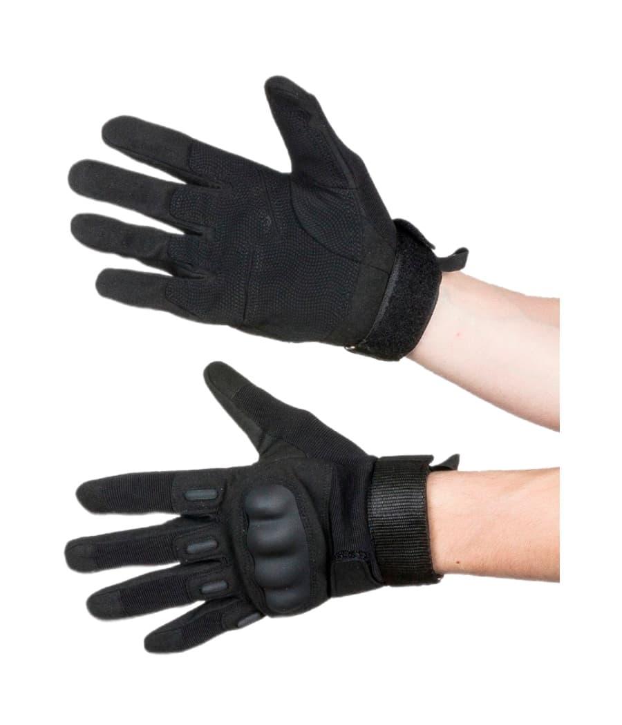 Перчатки Tactical PRO с двумя застежками (black). Размер L - фото 4 - id-p207263273