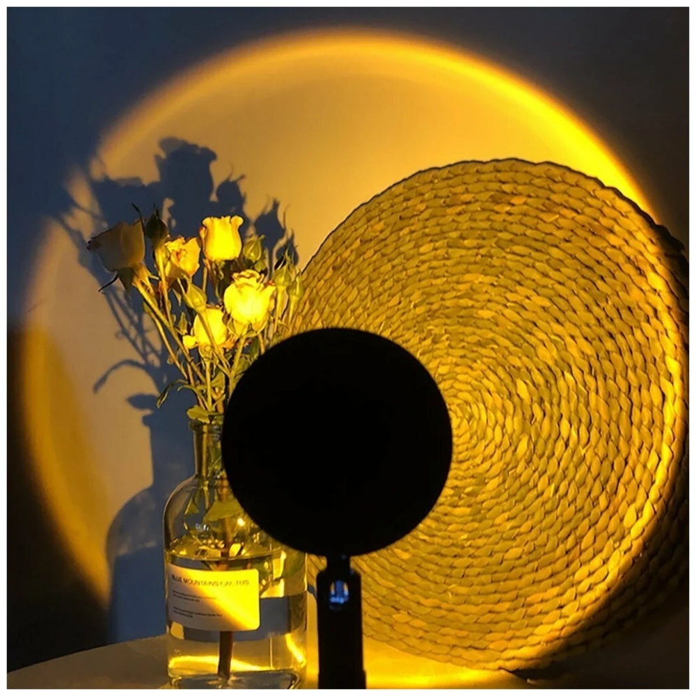 Светодиодная лампа с проекцией заката Sunset Lamp для Tik-Tok 16 цветов c пультом дистанционного управления 5W - фото 4 - id-p207263671