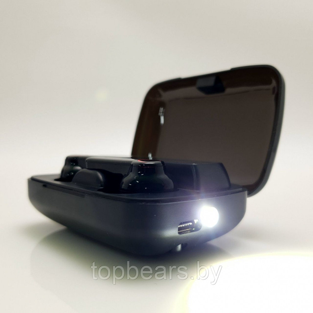 Беспроводные спортивные Bluetooth наушники TWS NEWEST М19 с зарядным кейсом (Powerbank, Bluetooth 5.1, - фото 5 - id-p207265161