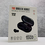 Беспроводные игровые наушники TWS T2 с зарядным кейсом Bluetooth 5.1 (функция Powerbank), фото 8