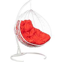 Кресло подвесное BiGarden Gemini White двойной красная подушка