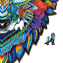 Пазл от Unidragon Величественный Волк M, 24х33 см, 185 деталей, фото 3